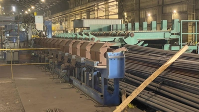 SMS SIMAC Two Roll Straightener, fully hydraulic with all the handlings, in condition of a new, just few run hours, POA