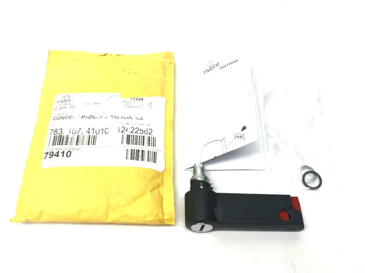 New | in-Stock Hoffman nVent Handle Concept Padlock Type 3, 4, 4X, 12, 3.54x1.00x1.57, Black Electrical Boxes Michigan US | Maverick Industrial Sales #1391658