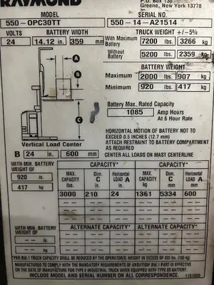 Used RAYMOND 550OPC30TT Misc Forklifts Illinois US | Somerset Equipment Sales #1542982