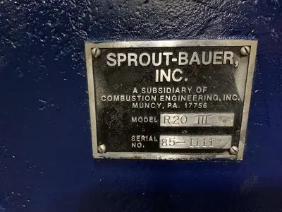 Used SPROUT BAUER R20 III Deflakers (Paper) Pennsylvania US | Global Equipment International, LLC #1320021