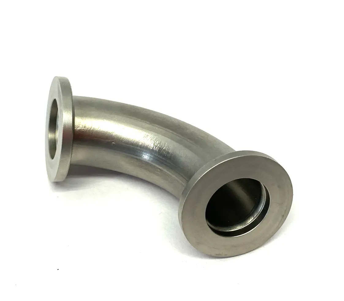 USED AGILENT STAINLESS STEEL 90-DEGREE ELBOW FITTING NW16 1.5" CLEARANCE