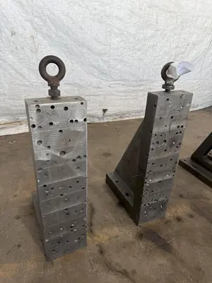 8" WIDE X 30" TALL X 18" DEEP ANGLE PLATES. STOCK # 1119524