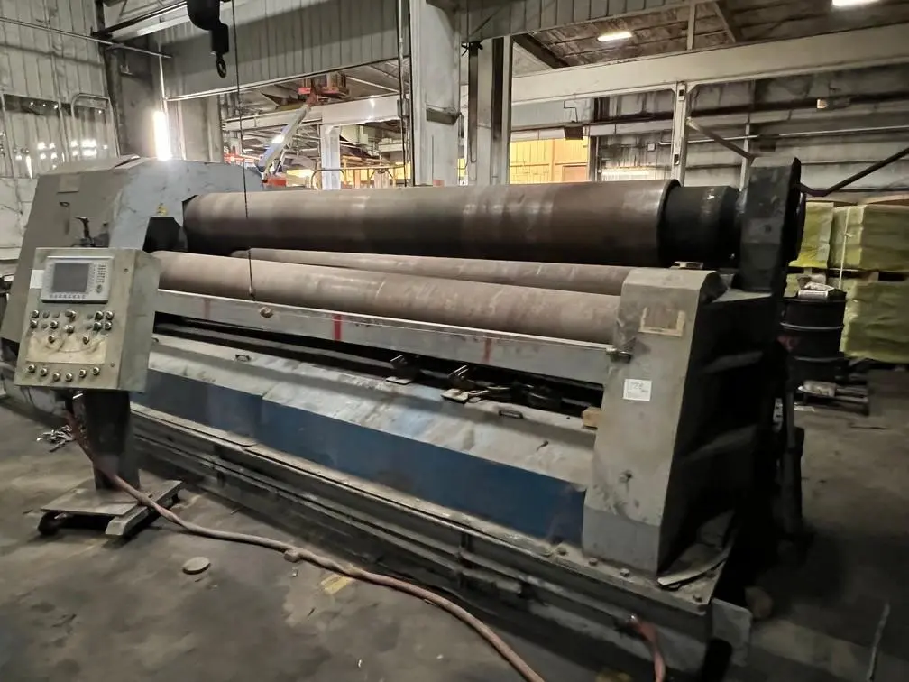 12' X 1" IMCAR MODEL 4RH 30/7 4 ROLL DOUBLE INITIAL PINCH HYDRAULIC PLATE ROLL. STOCK # 1156422