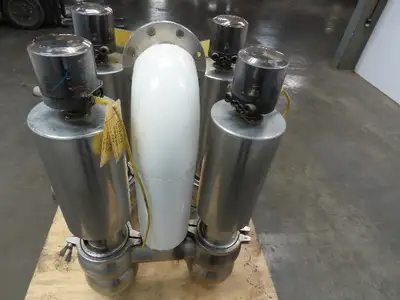 Sudmo DN4"/PN6/1.4404/S SS Sanitary Valve Pneumatic Actuator 4" Outlet Matrix