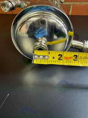 USED FLT STAINLESS STEEL SINGLE CARTRIDGE JACKETED FILTER HOUSING