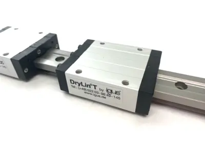 Used igus drylin® T Standard Carriage 2x, 16-1/8" Rail MISSING CLAMPS Slides Michigan US | Maverick Industrial Sales #1397742