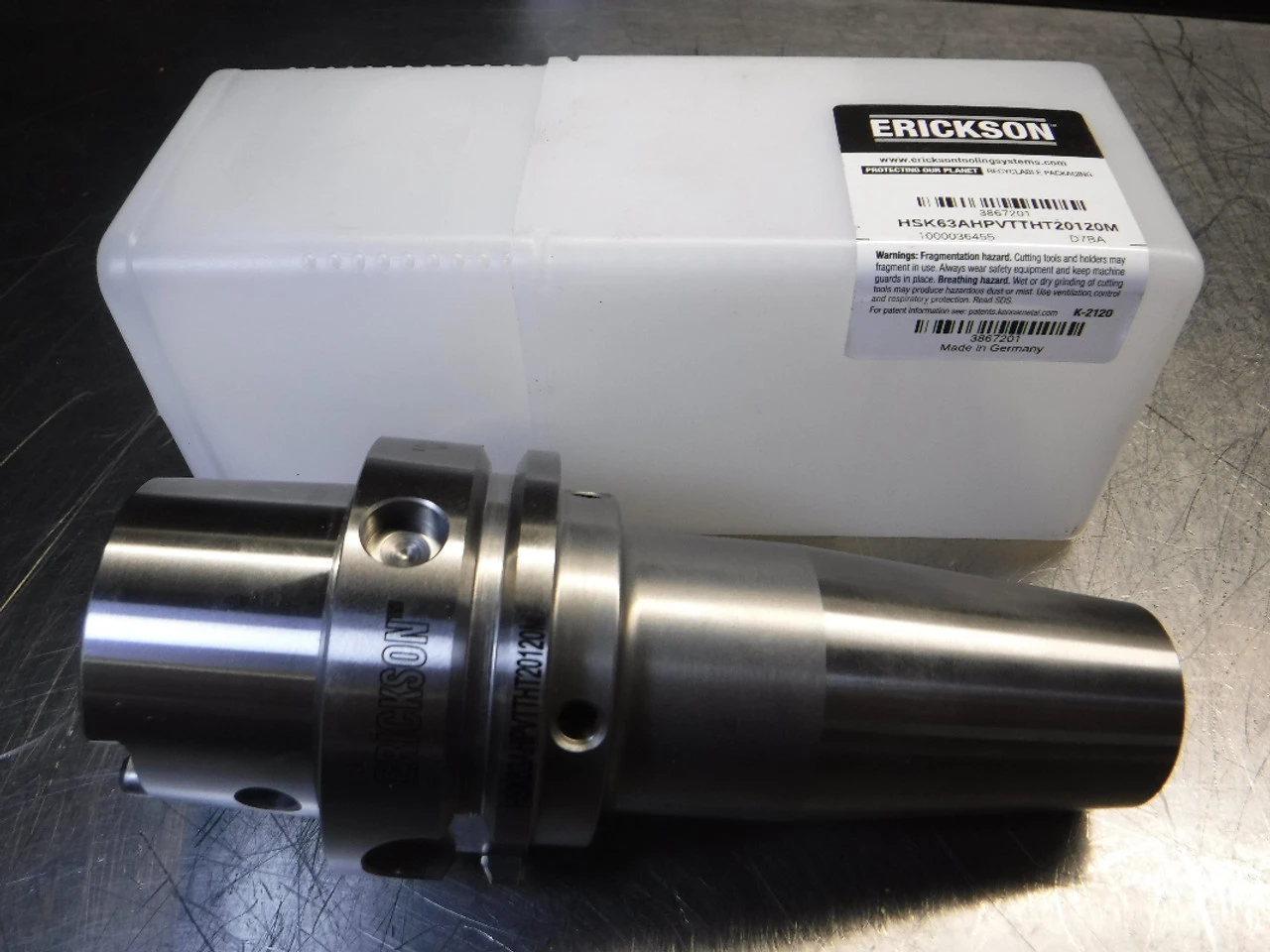 Erickson HSK63A 20mm Shrink Fit Holder 120mm Pro HSK63AHPVTTHT20120M (LOC1428A)
