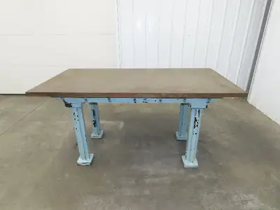Vintage Precision Steel Welding Layout Table 72x36" Cast Iron 1-1/2" Thick Top