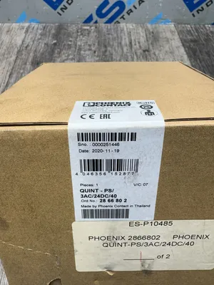 Used PHOENIX CONTACT QUINT-PS/3AC/24DC/40 DIN Rail Power Supplies South Carolina US | ESS Industrial Equipment Sales #1224899