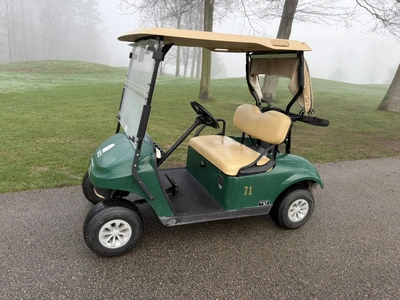 (1) 2019 E-Z-Go EFI golf cart with a Kawasaki gas engine, model 657061G01, includes canopy, fold-dow...