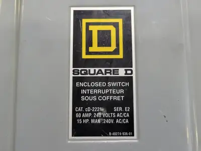 USED SQUARE D CD-222N