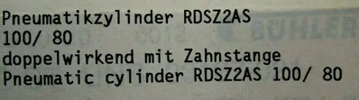 NEW BIBUS CH RDSZ2AS-100/80 CYLINDER RDSZ2AS10080