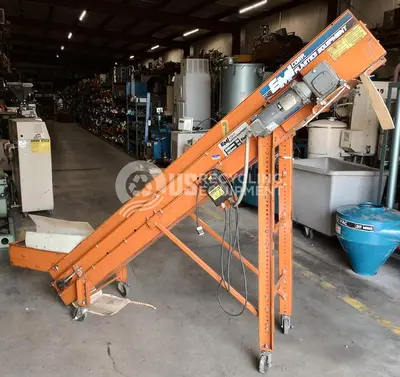 USED EMI SIX (6) 9' INCLINED CONVEYORS