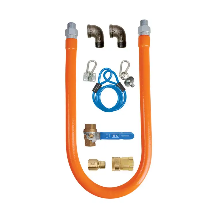 New | in-Stock BK-Resources BK-Resources BKG-GHC-7536-SCK3 3/4" X 36" GAS HOSE CONNECTOR KIT #3 Hoses Illinois US | Falcon Restaurant Supply #1374820