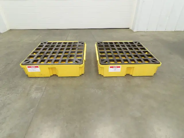 Uline H-2762 Spill Containment Drum Platform 27x27" 2000lbs 15 Gal Lot of 2