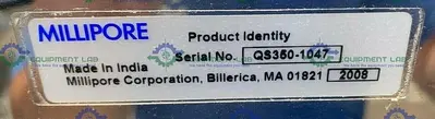 USED 2008 MILLIPORE QUIKSCALE 350 X 800 GL105002 CHROMATOGRAPHY COLUMN W/ BUBBLE TRAP 74 L