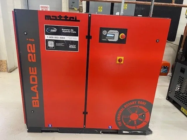 Used 2021 MATTEI Blade 22i 460V Rotary Screw & Sliding Vane Air Compressors Connecticut US | Global Machine Brokers, LLC #1703980