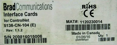 NEW SEALED MOLEX 5136-CN-104 INTERFACE CARD REV 1.1.2 5136CN104E 1120230014