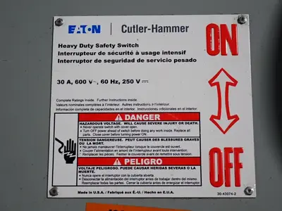 Eaton 30 A Heavy Duty Switch