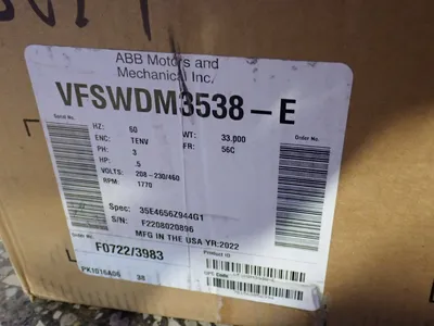 Used BALDORRELIANCE VFSWDM3538E Motors (misc) Ohio US | HGR 24 #938030