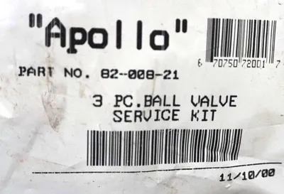 NEW CONBRACO 82-008-21 BALL VALVE SERVICE KIT 8200821