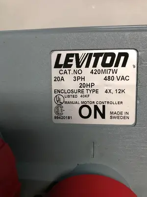 Used LEVITON 420M17W Miscellaneous Equipment (Electrical & Power) | Surplus Asset Holdings #1198356