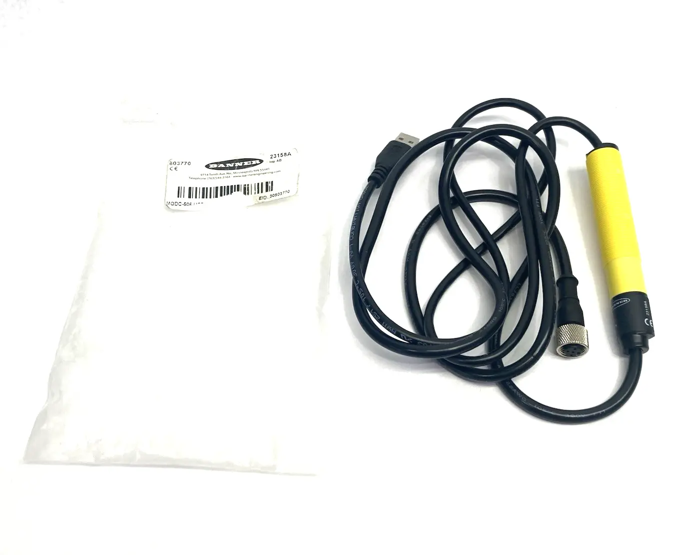 New | in-Stock Banner Engineering Converter Cable USB to Banner 1-WIRE 5-pin M12, 803770 PLC Processors Michigan US | Maverick Industrial Sales #1389823