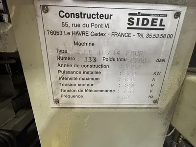 Used 1994 SIDEL BLOW MOLD BOTTLE MACHINE BSO 10-14 Blow Molding Machines Texas US | Industrial Stretch Wrapper #1302383
