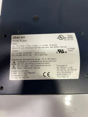 PULS QS40.241 DIN-Rail Power Supply 100-240V AC 24-28V DC