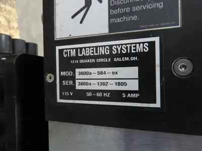 CTM 3600A-S84-EX High Speed Label Applicator SATO Thermal Printer Slide Stand