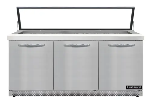 Continental SW72N30M-HGL-FB 72" Sandwich/salad Prep Table W/ Refrigerated Base, 115v