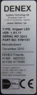 REFURBISHED DENEX 51N1101 GRIPPER LED MODULE