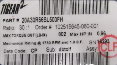NEW DODGE 20A30R56SL500FH GEAR REDUCER 30:1