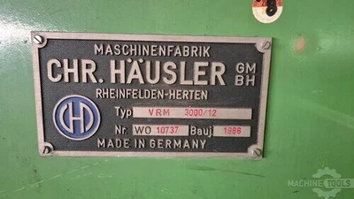 Used 1988 HAEUSLER VRM-HY Plate Bending Rolls including Pinch NL | Mach 4 Metal #1420540
