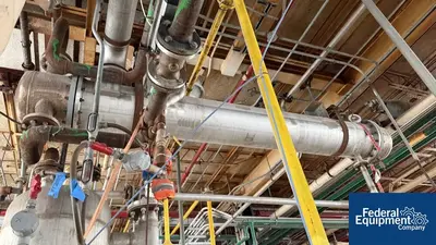 USED Perry Products 323 Sq Ft Perry Products Heat Exchanger, 304 S/S, 100/100#