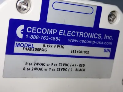 Used CECOMP ELECTRONICS F4AD200PSIG Universal Pressure Meters Ohio US | HGR 24 #754665
