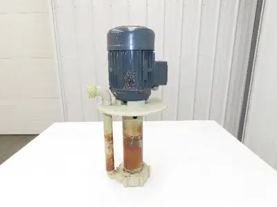 Flux-Geraete Plastic Centrifugal Immersion Pump 1.1kw 3360rpm 230/460V 12" Depth