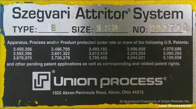 Used UNION PROCESS 1SD Attrition and Refining Mills Illinois US | Aaron Equipment #1515479