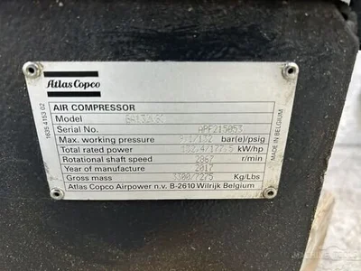 USED 2017 ATLAS COPCO GA132VSD