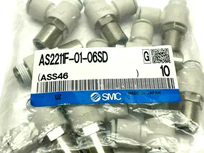 AS2211F-01-06SD | SMC  Flow Control w/ Fitting PKG OF 10 - New