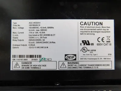 DEIF AGC-4/GS/4.4 Advanced Genset Controller Option-G5-G7-I1-M12-M13.6-N-J1