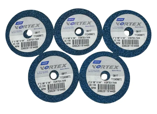 Norton 2" x 1/8" x 1/4" VORTEX Unified Wheel 7AM Aluminum Oxide 5 Pack