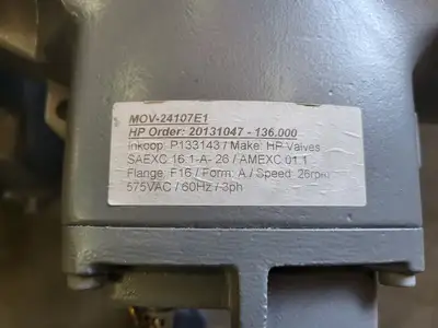 USED HP VALVES/KEY VALVE TECHNOLOGIES SAEXC 16.1-F16