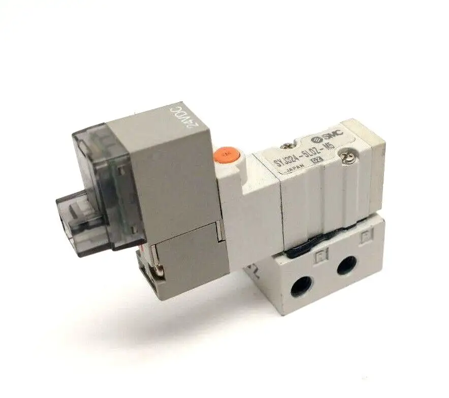SYJ324-5LOZ-M5 | SMC  3-Port 2-Position Solenoid Valve M5 Base Mounted 24VDC - Used