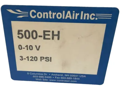 NEW CONTROLAIR 500-EH TRANSDUCER 0-10V 3-120PSI 500EH