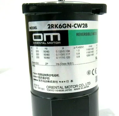 NEW ORIENTAL MOTOR 2RK6GN-CW2BJ REVERSABLE MOTOR 2RK6GNCW2BJ