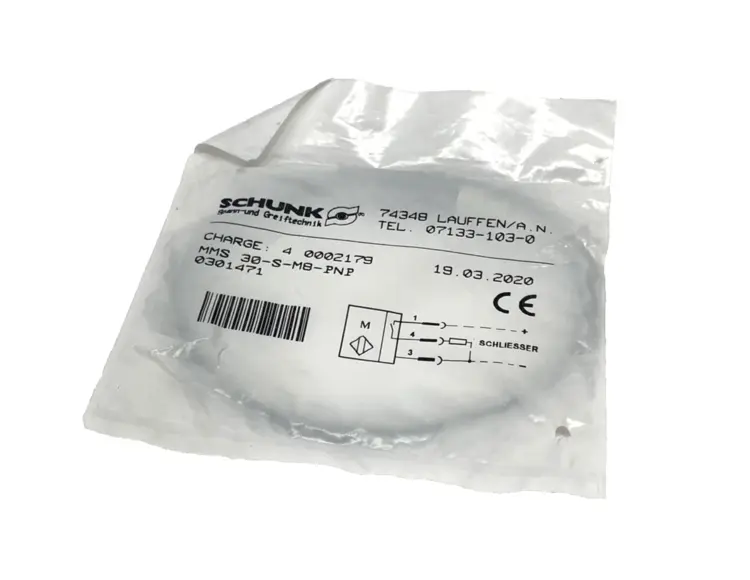 New | in-Stock Schunk MMS30-S-M8-PNP, 301471, 0301471 Sensors Michigan US | Maverick Industrial Sales #1437028