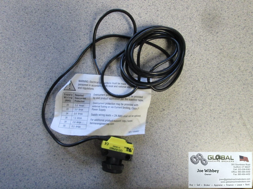 Banner Engineering QS18VN6D Photoelectric Sensor, Diffuse, 450mm, 10-30VDC Cable