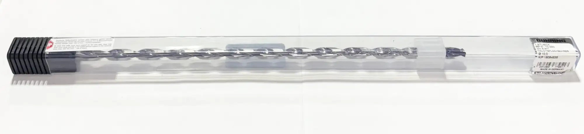 Guhring 10mm Solid Carbide Drill 30xD Coolant Thru, 135 Deg, 2 Flute, nano-FIREX
