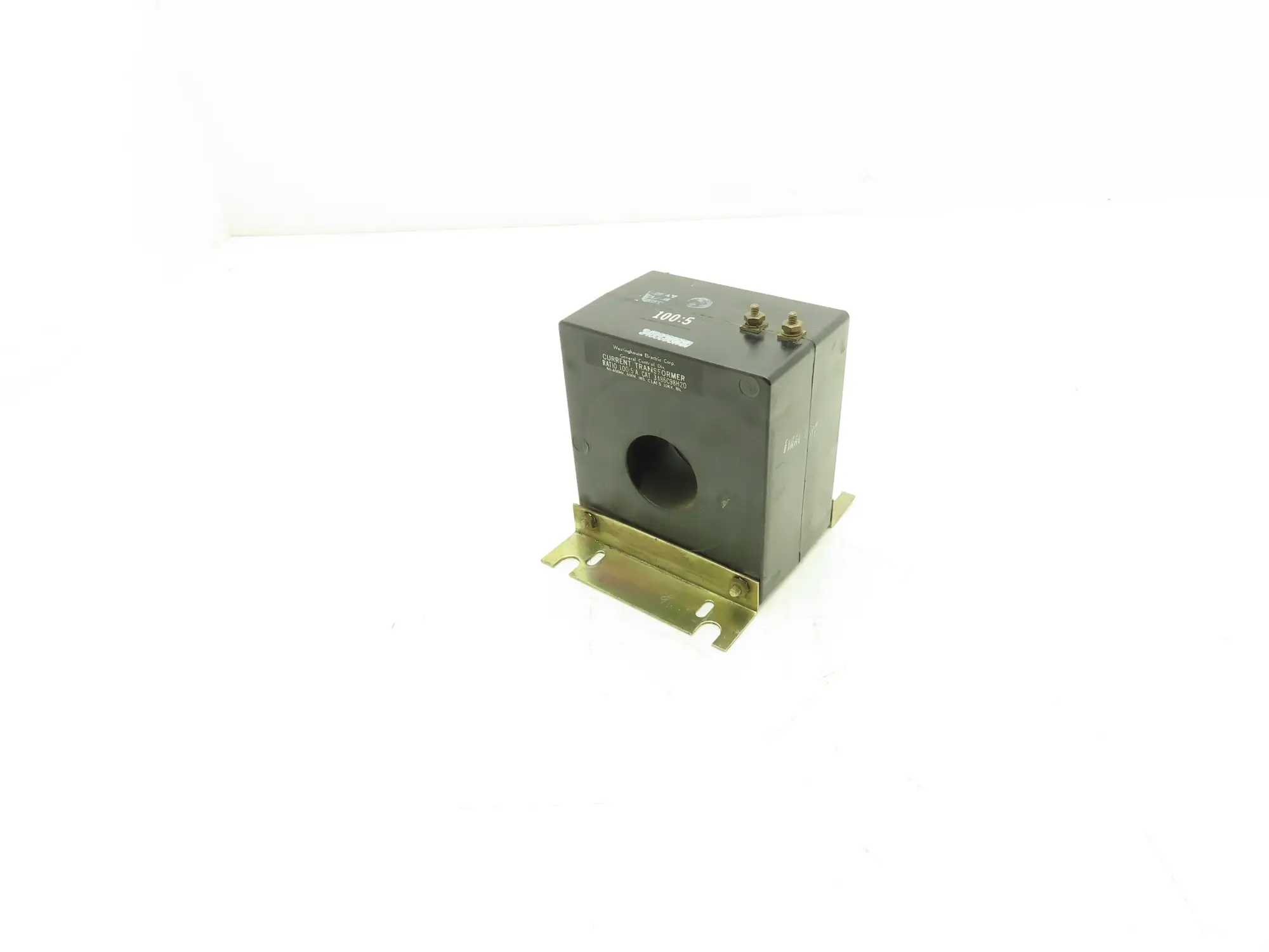 Westinghouse 3486C98H20 Current Transformer 100:5 Ratio 600V 50-400 Hz 10kV